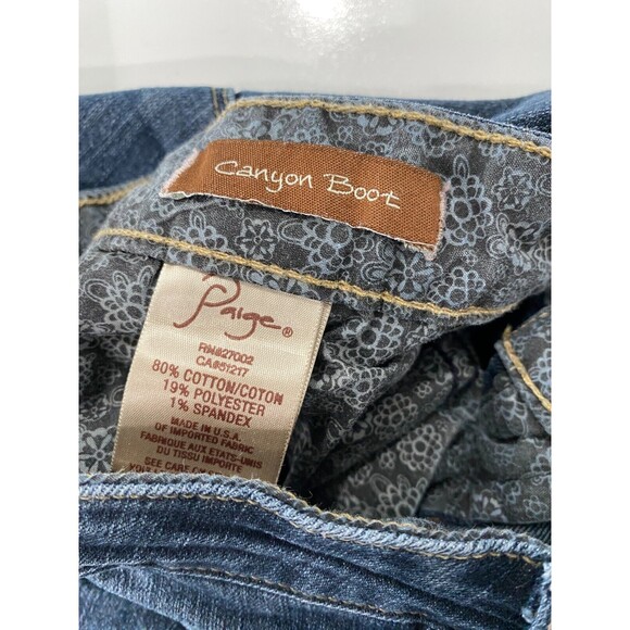 Paige Canyon Boot Denim Jeans Size 28 Women's - Picture 4 of 8